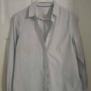 Brooks Brother Blue and White Striped Button-Up